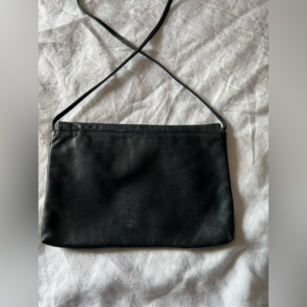 Vintage Toni Black Leather Bag with Gold Accents - Picture 2 of 7